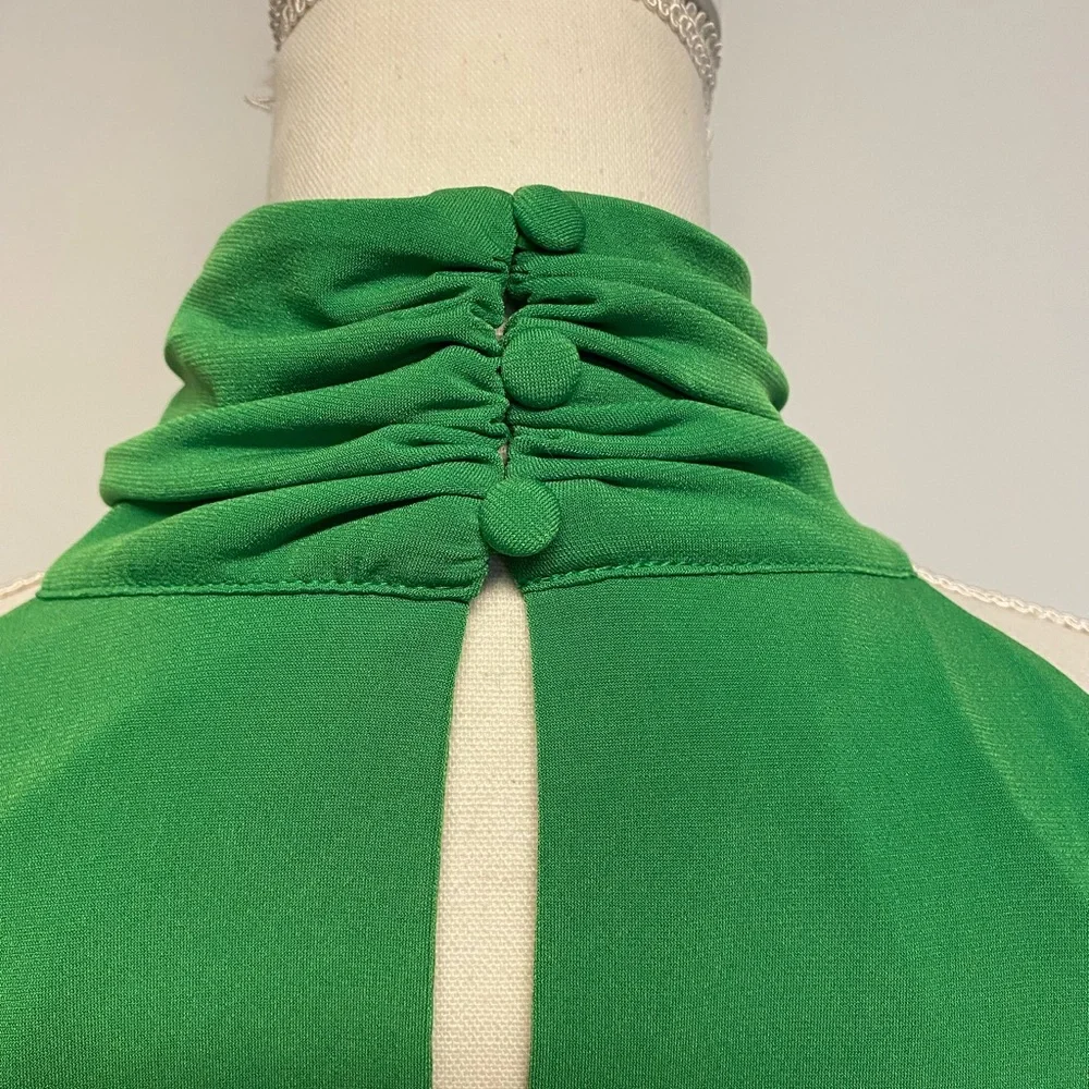 NWT Gabrielle Union NY & Co Green Halter Midi Dress Sz XL - Picture 4 of 8